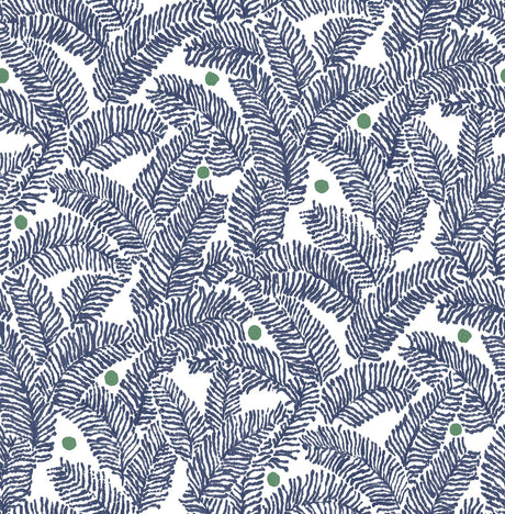 A-Street Prints Athina Navy Fern Wallpaper