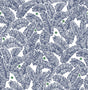 A-Street Prints Athina Navy Fern Wallpaper