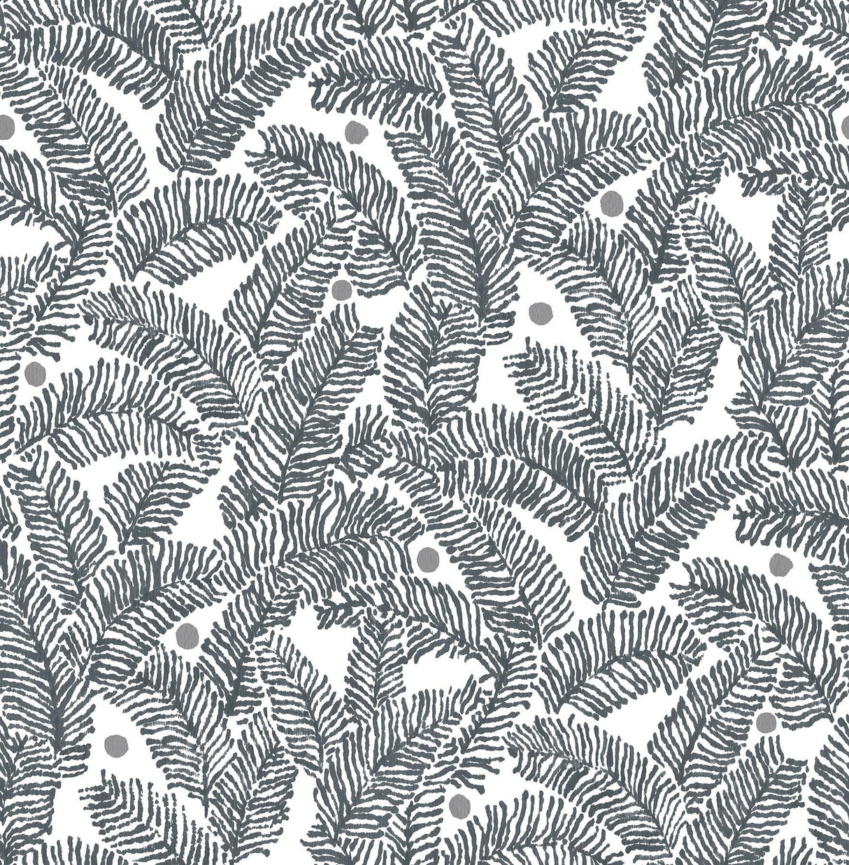 A-Street Prints Athina Grey Fern Wallpaper