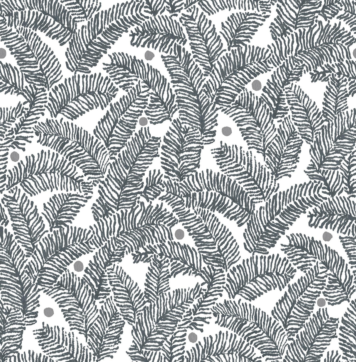 A-Street Prints Athina Fern Grey Wallpaper