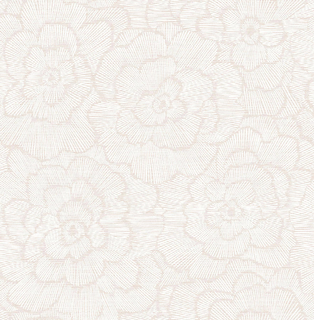 A-Street Prints Periwinkle Pink Textured Floral Wallpaper