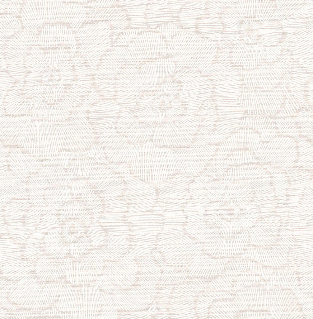 A-Street Prints Periwinkle Pink Textured Floral Wallpaper
