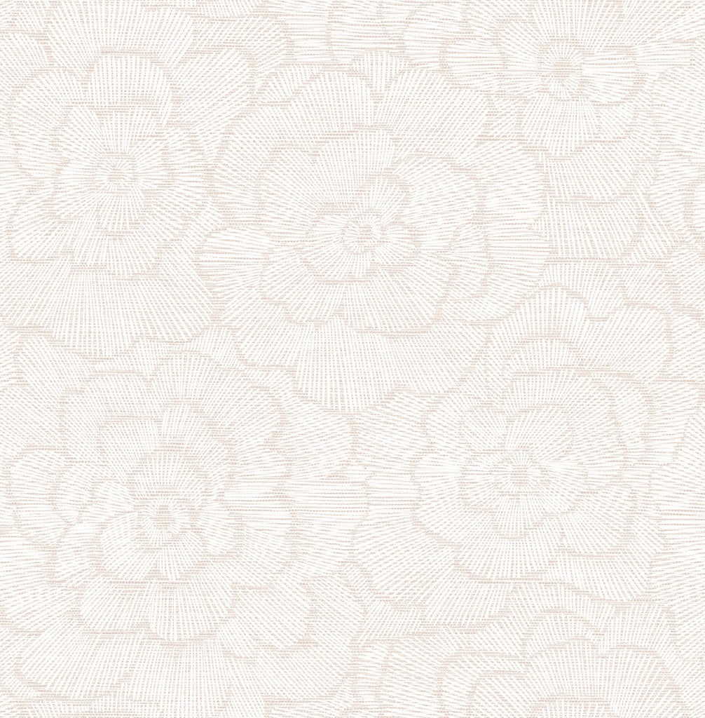 A-Street Prints Periwinkle Textured Floral Pink Wallpaper