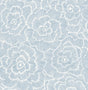 A-Street Prints Periwinkle Blue Textured Floral Wallpaper
