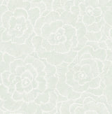 A-Street Prints Periwinkle Green Textured Floral Wallpaper