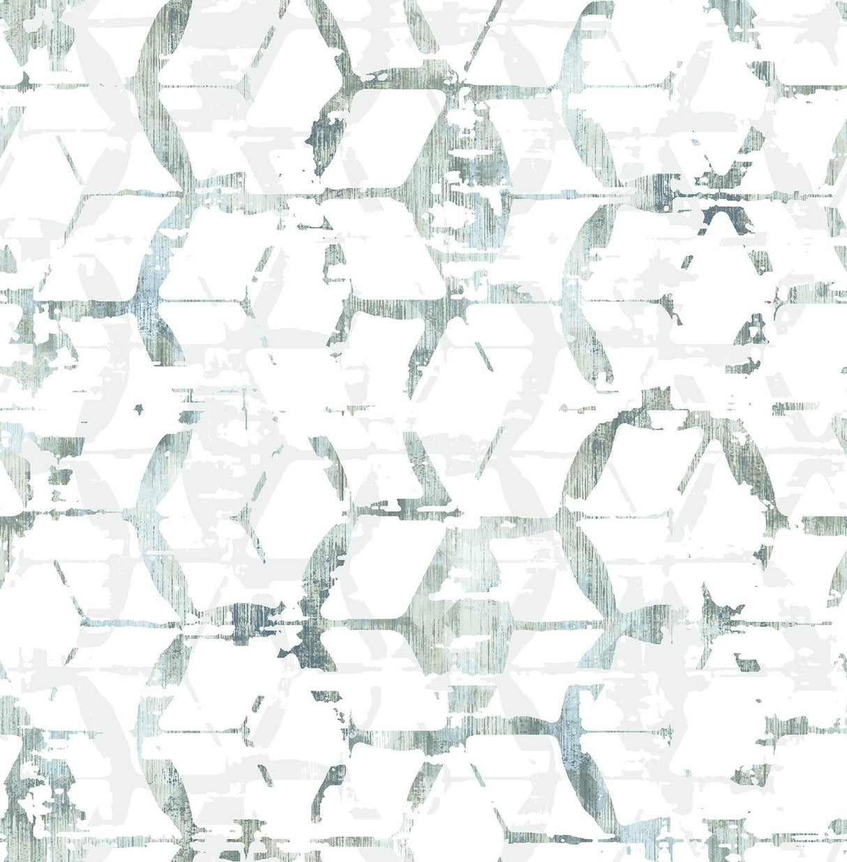 A-Street Prints Augustine Slate Distressed Geometric Wallpaper