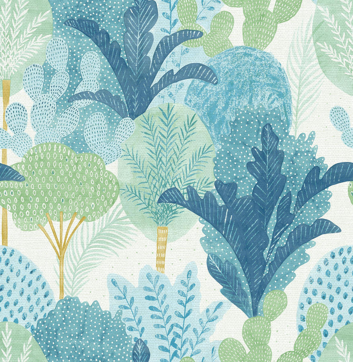 A-Street Prints Ari Desert Oasis Teal Wallpaper