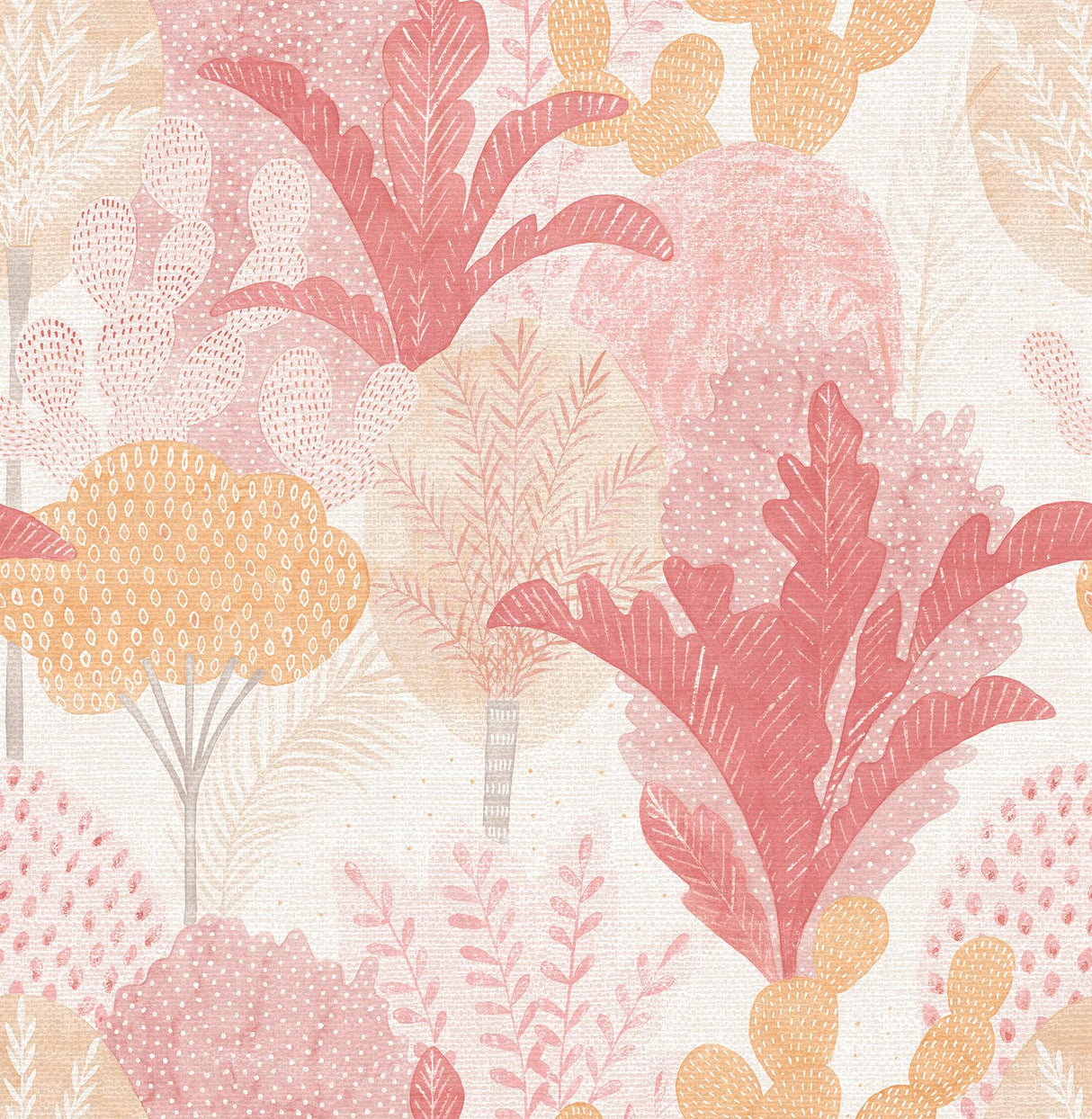 A-Street Prints Ari Desert Oasis Pink Wallpaper
