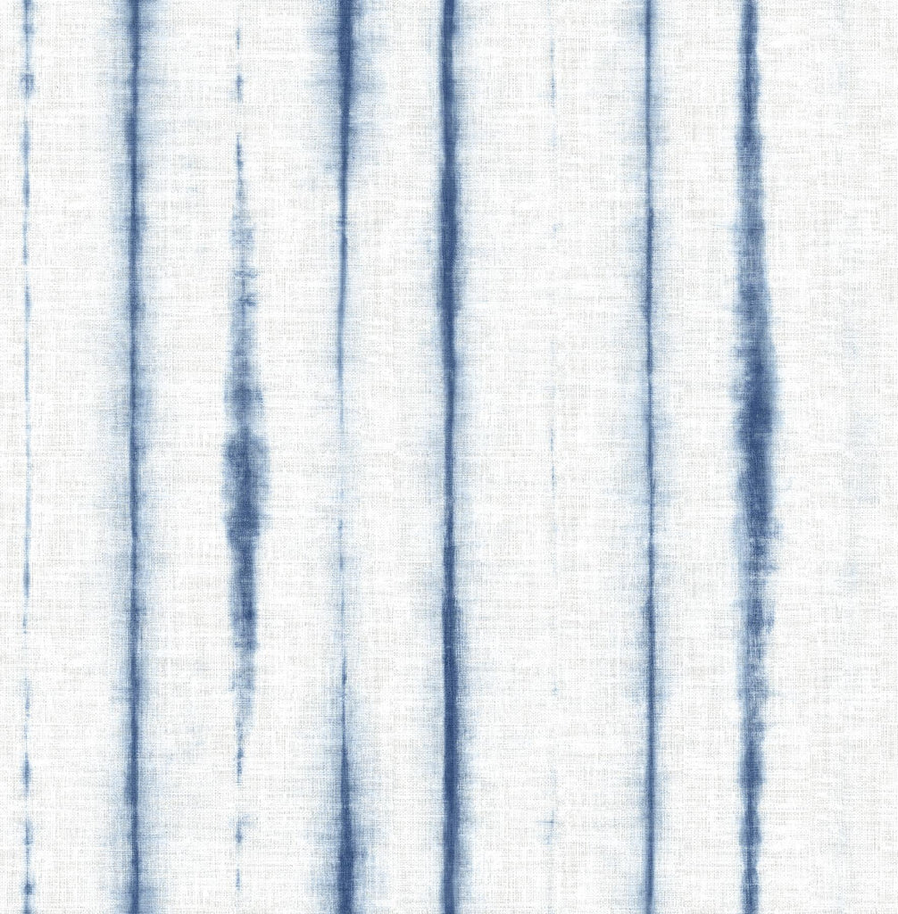A-Street Prints Orleans Shibori Faux Linen Blue Wallpaper