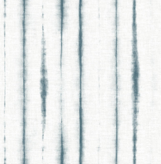 A-Street Prints Orleans Teal Shibori Faux Linen Wallpaper