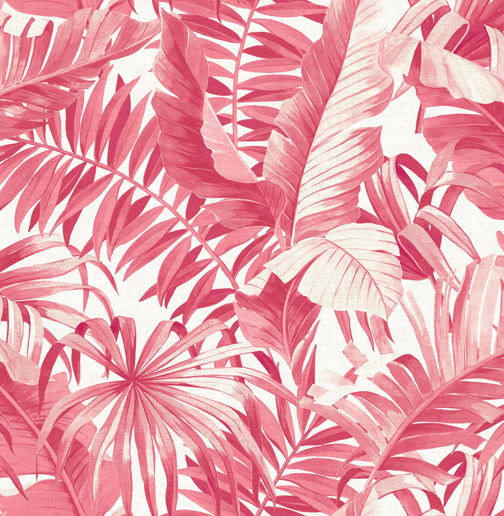 A-Street Prints Alfresco Tropical Palm Pink Wallpaper