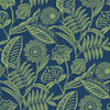 A-Street Prints Alma Blue Tropical Floral Wallpaper