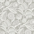 A-Street Prints Alma Light Grey Tropical Floral Wallpaper