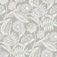 A-Street Prints Alma Light Grey Tropical Floral Wallpaper