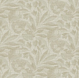 A-Street Prints Lei Neutral Etched Leaves Wallpaper