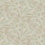 A-Street Prints Lei Etched Leaves Neutral Wallpaper