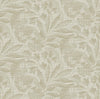 A-Street Prints Lei Neutral Etched Leaves Wallpaper