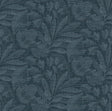 A-Street Prints Lei Navy Etched Leaves Wallpaper