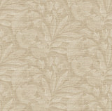 A-Street Prints Lei Etched Leaves Wheat Wallpaper