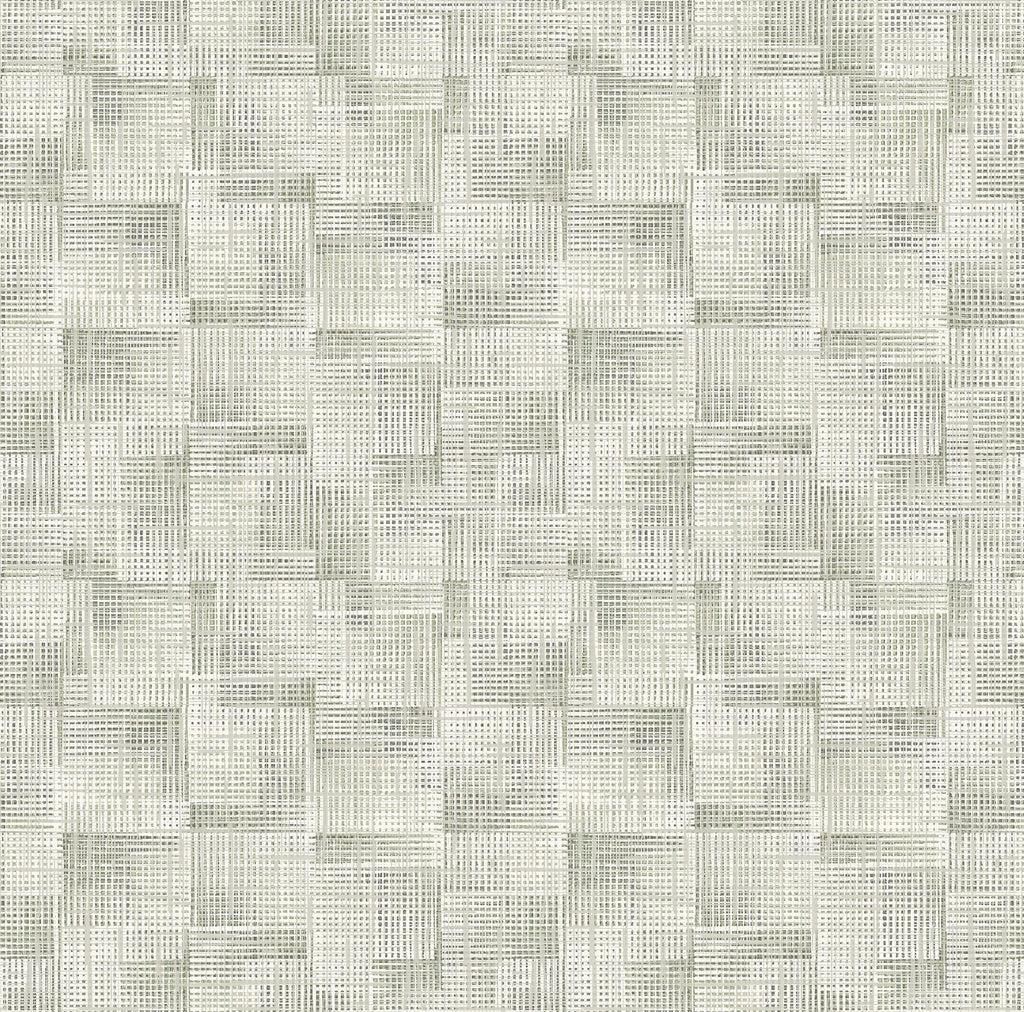 A-Street Prints Ting Abstract Woven Sage Wallpaper