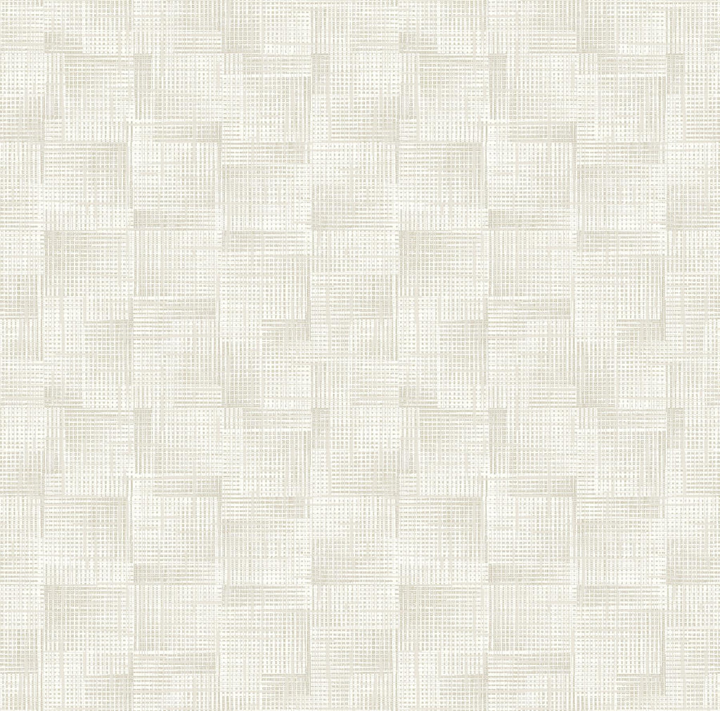 A-Street Prints Ting Abstract Woven Cream Wallpaper