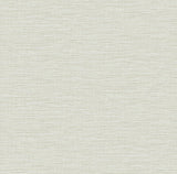 A-Street Prints Lela Silver Faux Linen Wallpaper