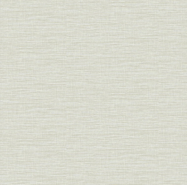 A-Street Prints Lela Silver Faux Linen Wallpaper