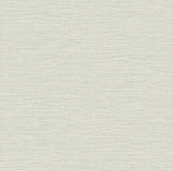 A-Street Prints Lela Faux Linen Silver Wallpaper