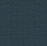 A-Street Prints Lela Navy Faux Linen Wallpaper