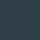 A-Street Prints Lela Faux Linen Navy Wallpaper