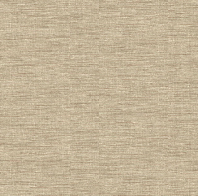 A-Street Prints Lela Wheat Faux Linen Wallpaper