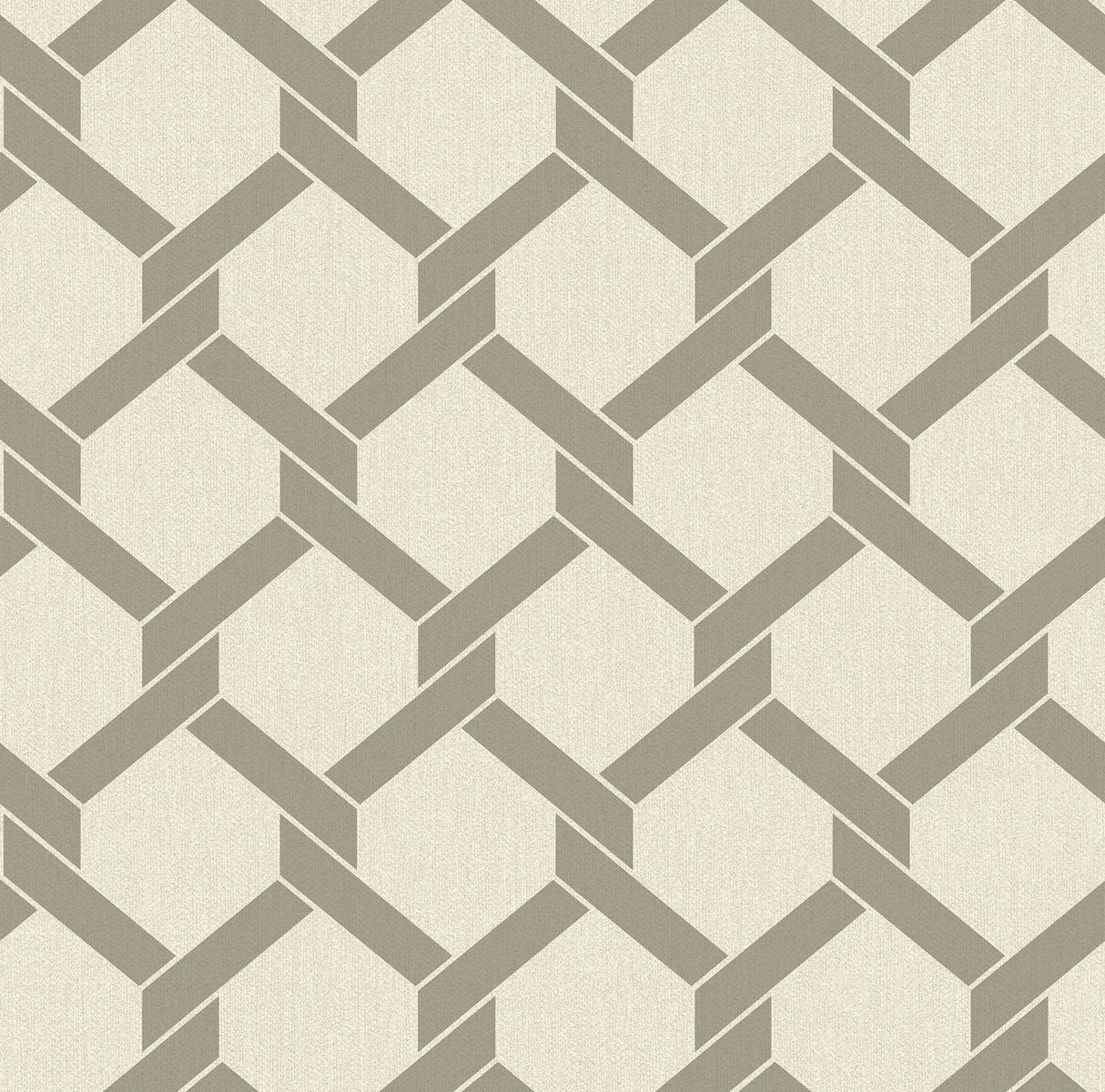 A-Street Prints Payton Grey Hexagon Trellis Wallpaper