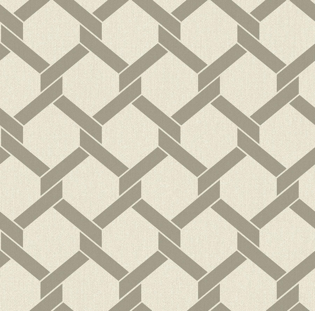 A-Street Prints Payton Hexagon Trellis Grey Wallpaper