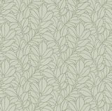 A-Street Prints Coraline Green Leaf Wallpaper