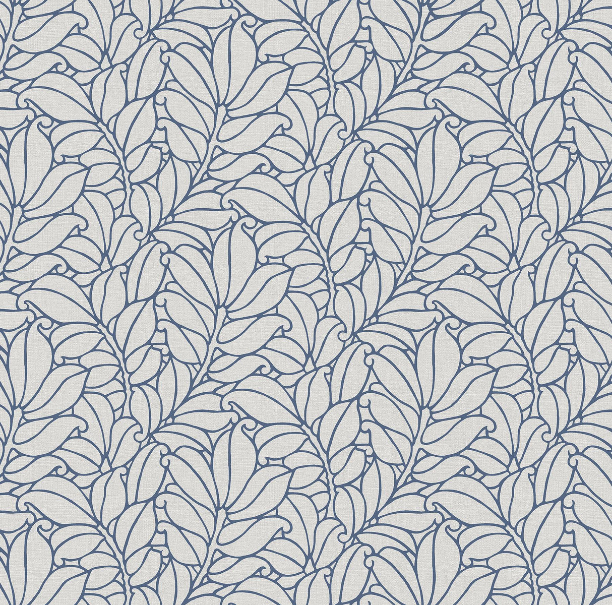 A-Street Prints Coraline Blue Leaf Wallpaper