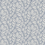 A-Street Prints Coraline Leaf Blue Wallpaper