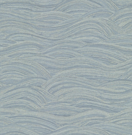A-Street Prints Leith Blue Zen Waves Wallpaper
