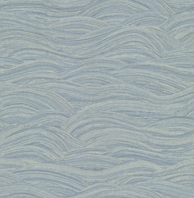 A-Street Prints Leith Blue Zen Waves Wallpaper