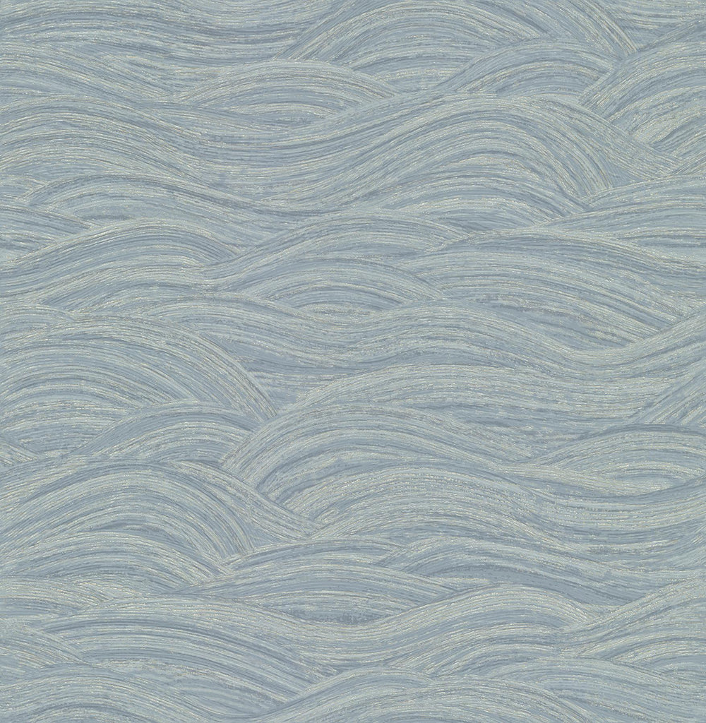 A-Street Prints Leith Blue Zen Waves Wallpaper