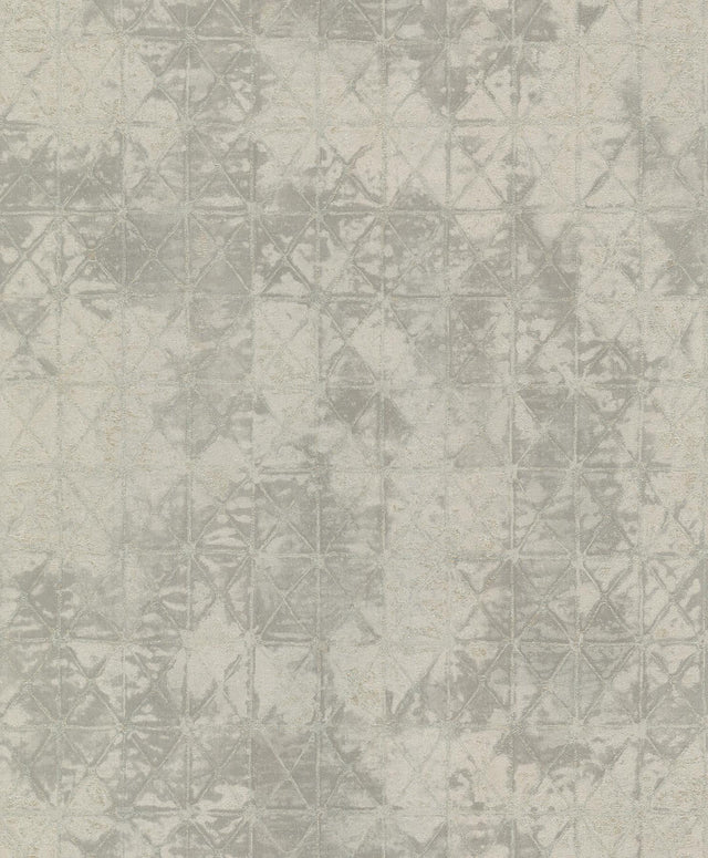A-Street Prints Odell Silver Antique Tiles Wallpaper