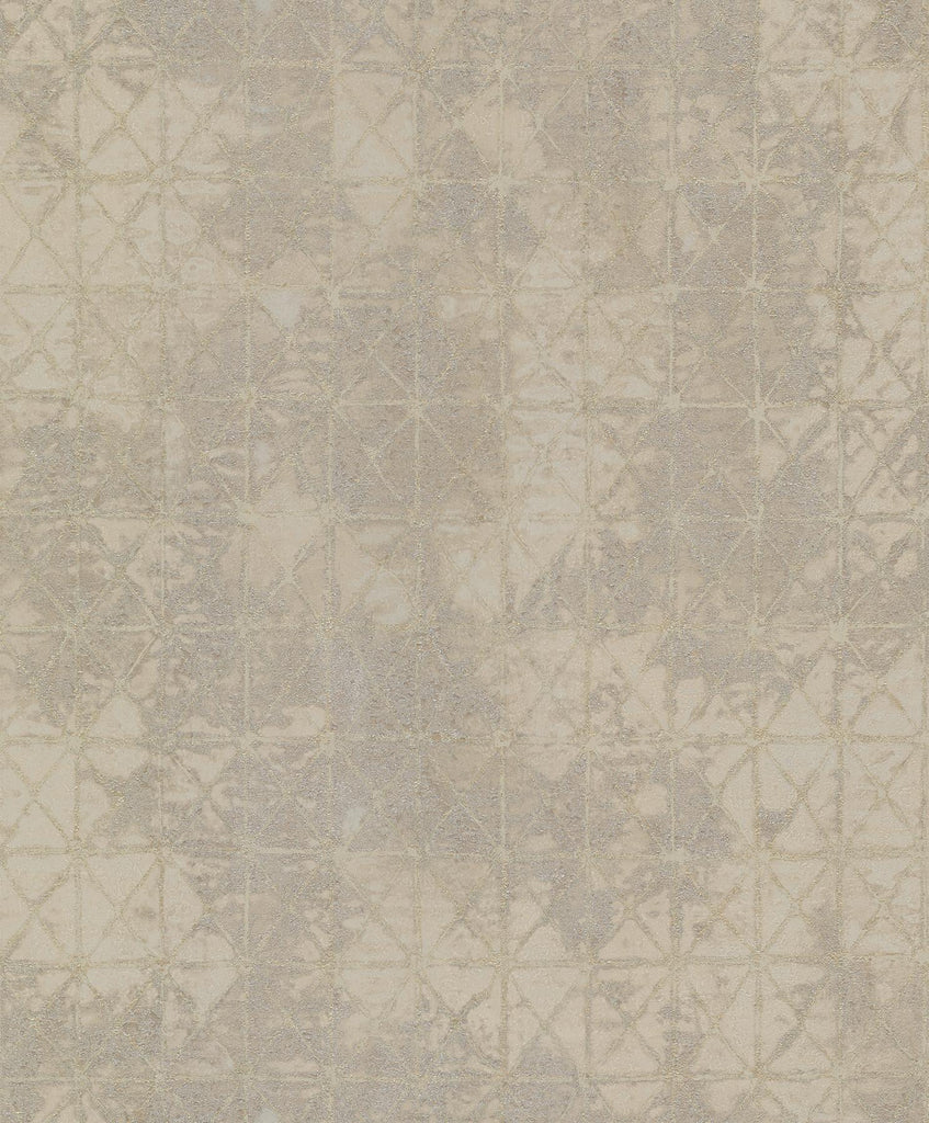 A-Street Prints Odell Antique Tiles Pewter Wallpaper