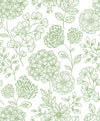 A-Street Prints Ada Green Floral Wallpaper