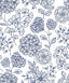A-Street Prints Ada Blue Floral Wallpaper