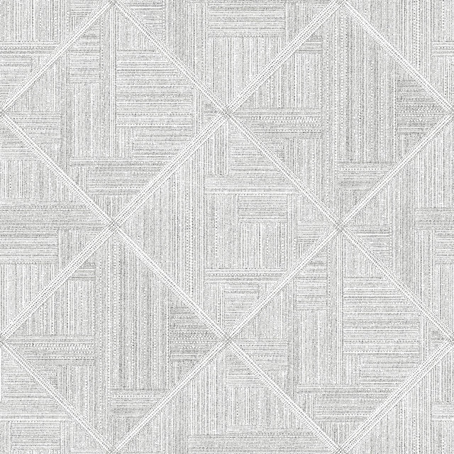 A-Street Prints Cade Grey Geometric Wallpaper