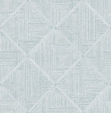 A-Street Prints Cade Teal Geometric Wallpaper