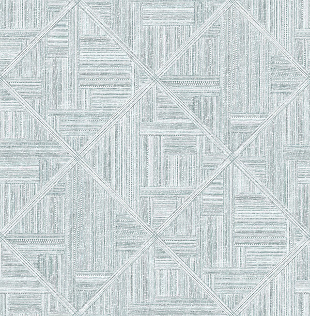 A-Street Prints Cade Teal Geometric Wallpaper