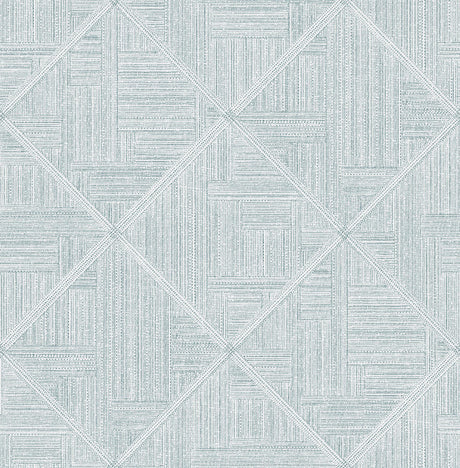 A-Street Prints Cade Geometric Teal Wallpaper