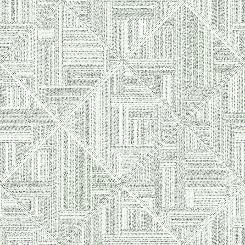 A-Street Prints Cade Green Geometric Wallpaper