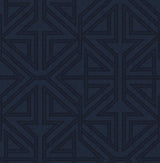 A-Street Prints Kachel Indigo Geometric Wallpaper