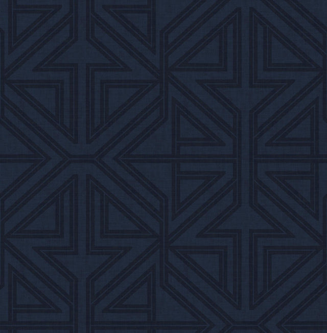 A-Street Prints Kachel Indigo Geometric Wallpaper